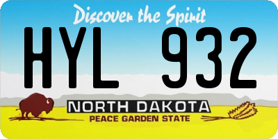 ND license plate HYL932