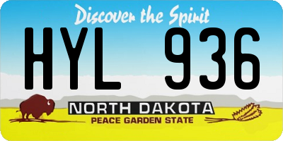 ND license plate HYL936