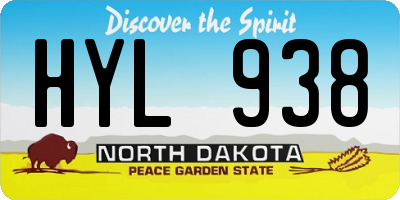 ND license plate HYL938