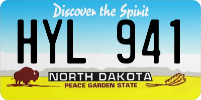 ND license plate HYL941
