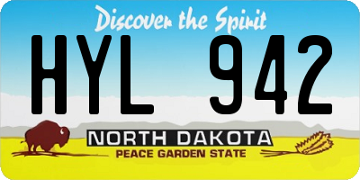 ND license plate HYL942