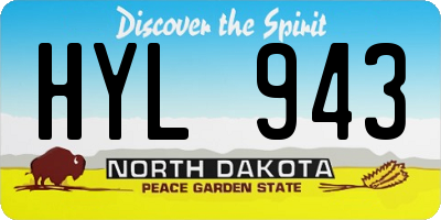 ND license plate HYL943