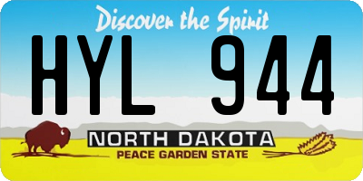 ND license plate HYL944