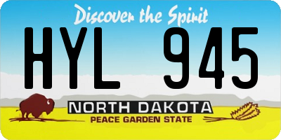 ND license plate HYL945