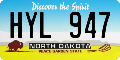 ND license plate HYL947