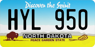 ND license plate HYL950