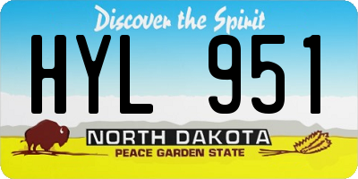 ND license plate HYL951