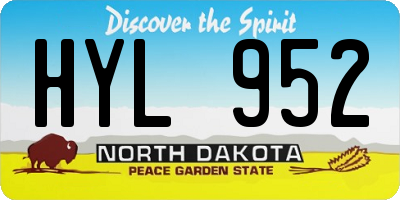 ND license plate HYL952