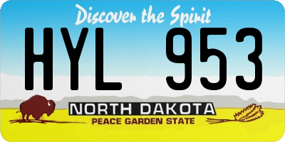 ND license plate HYL953
