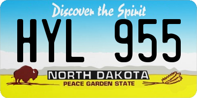ND license plate HYL955