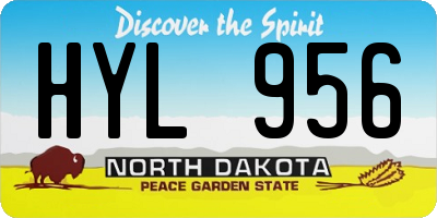 ND license plate HYL956