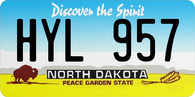 ND license plate HYL957