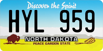 ND license plate HYL959