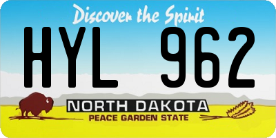ND license plate HYL962