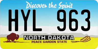 ND license plate HYL963