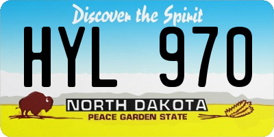 ND license plate HYL970
