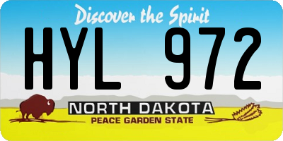 ND license plate HYL972