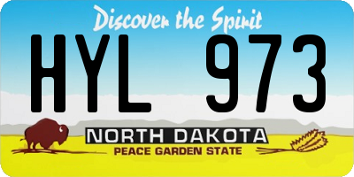 ND license plate HYL973