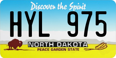 ND license plate HYL975