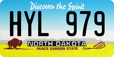 ND license plate HYL979