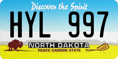 ND license plate HYL997