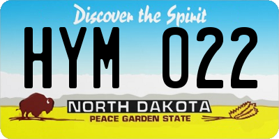 ND license plate HYM022