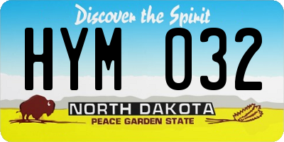 ND license plate HYM032