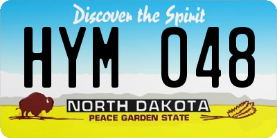 ND license plate HYM048