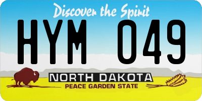 ND license plate HYM049