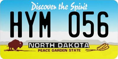 ND license plate HYM056