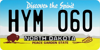 ND license plate HYM060
