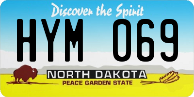 ND license plate HYM069