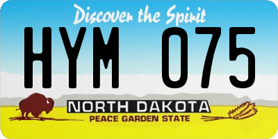 ND license plate HYM075