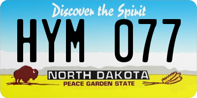 ND license plate HYM077