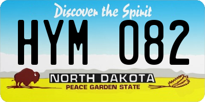 ND license plate HYM082