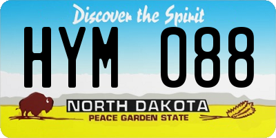 ND license plate HYM088