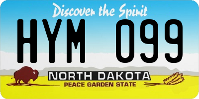 ND license plate HYM099