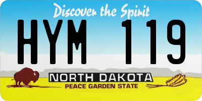ND license plate HYM119