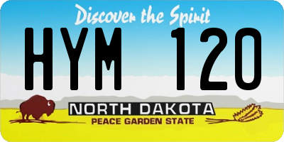 ND license plate HYM120