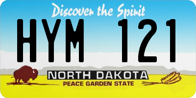 ND license plate HYM121