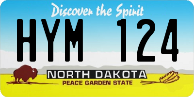 ND license plate HYM124