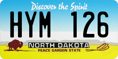 ND license plate HYM126