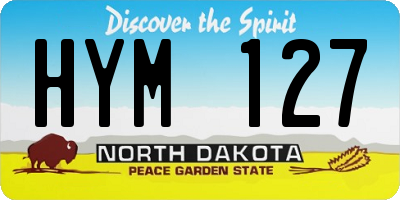ND license plate HYM127