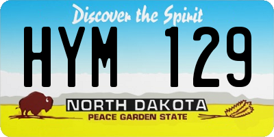 ND license plate HYM129