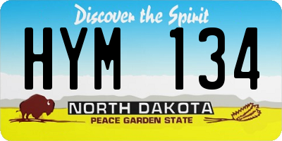 ND license plate HYM134
