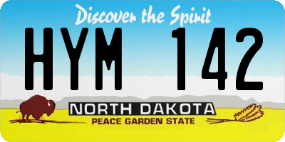 ND license plate HYM142