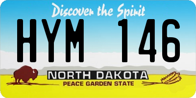 ND license plate HYM146