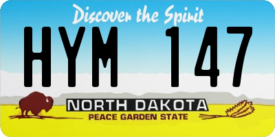 ND license plate HYM147