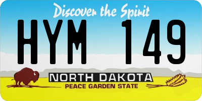 ND license plate HYM149