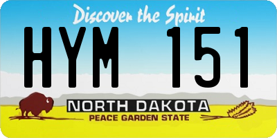 ND license plate HYM151